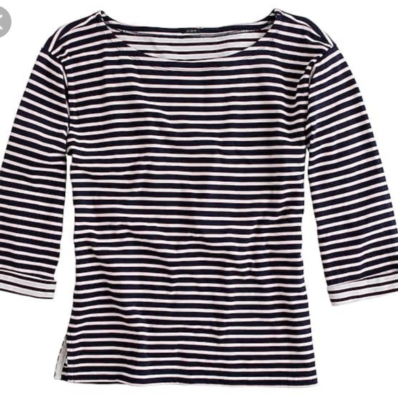 J. Crew Mariner Stripe Boatneck Tee - Picture 8 of 8